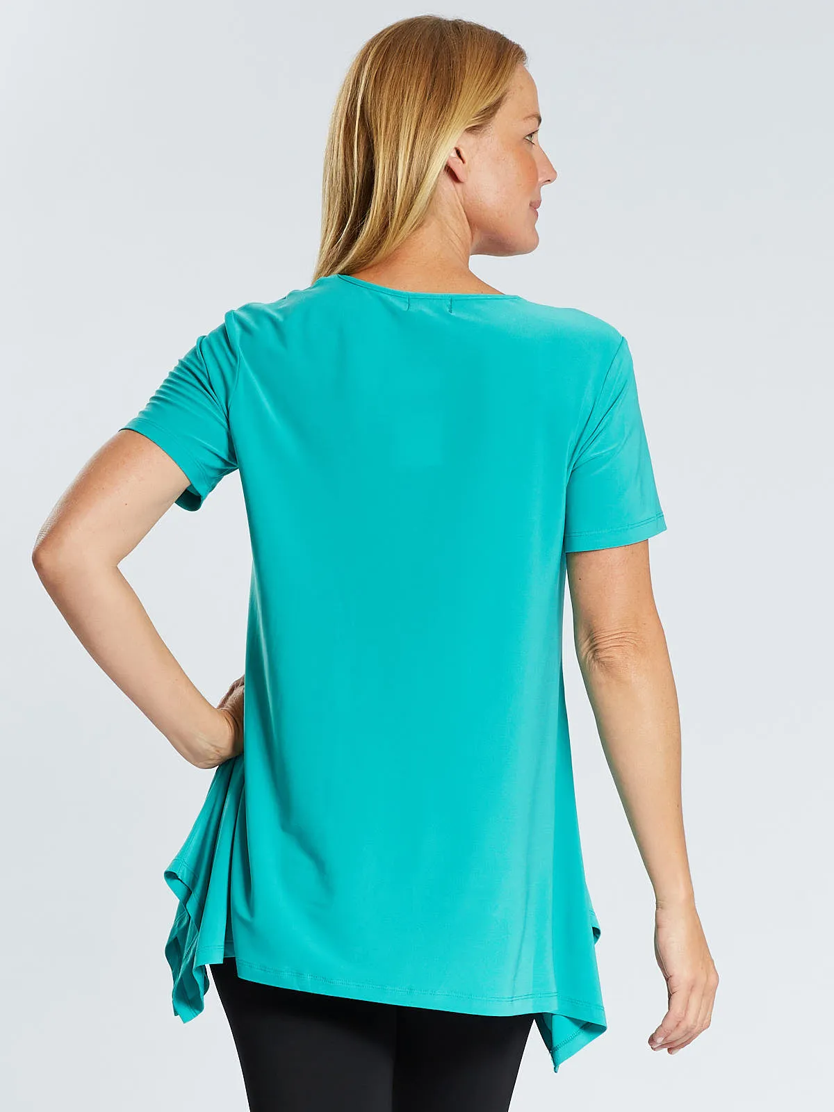 Andrea V Short Sleeve Top - Ocean -26233