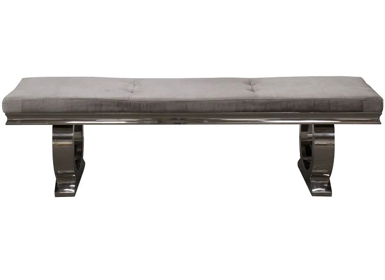 Arianna 1.8 m Pewter Dining Bench