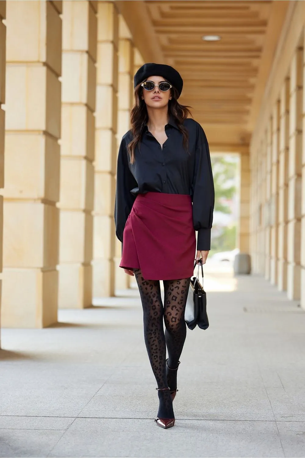 Asymmetric Flap Skirt Pants