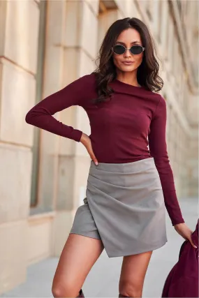 Asymmetric Flap Skirt Pants