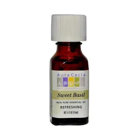 Aura Cacia Pure Essential Oil Sweet Basil - 0.5 Fl Oz