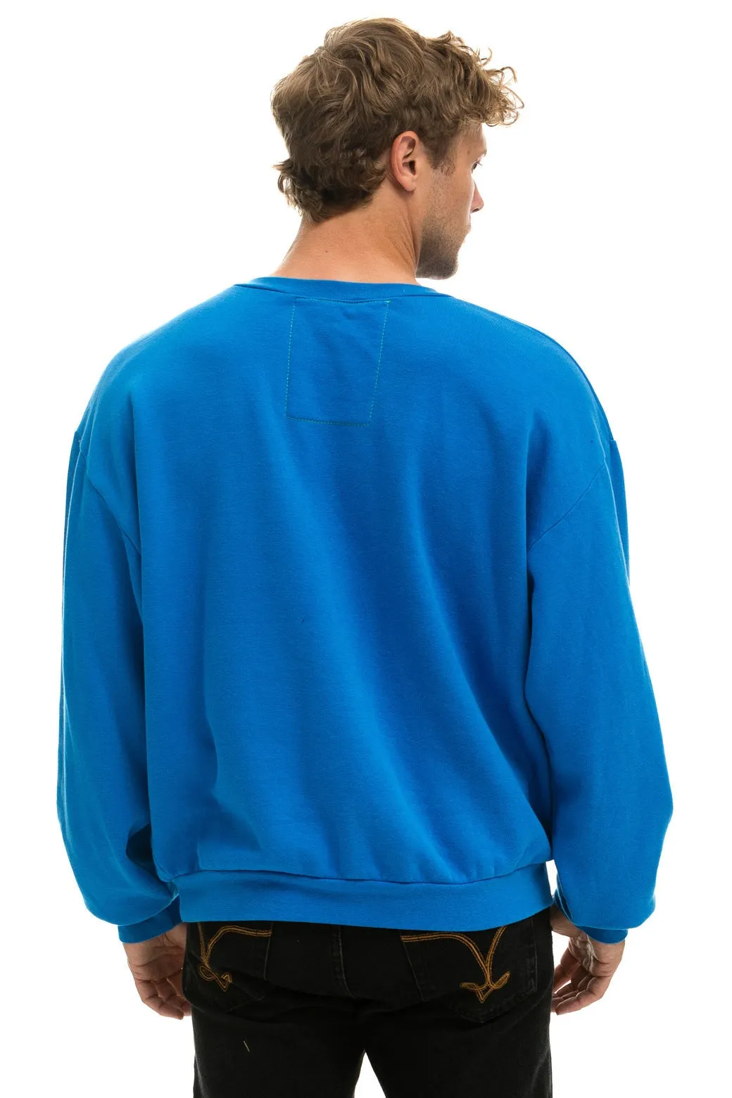 BOLT GRADIENT RELAXED CREW SWEATSHIRT - OCEAN // RAINBOW