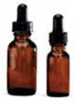 Bottles - Amber Glass with Dropper Top 1oz