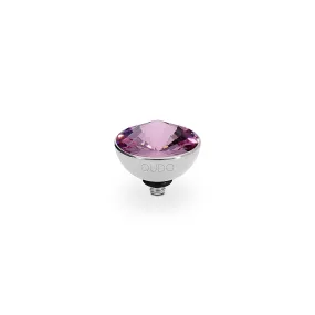 Bottone Silver and Light Amethyst Crystal Ring Gem Top, 11.5mm