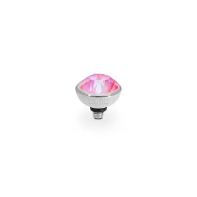 Bottone Silver and Lotus Pink Delite Crystal Ring Gem Top, 10mm