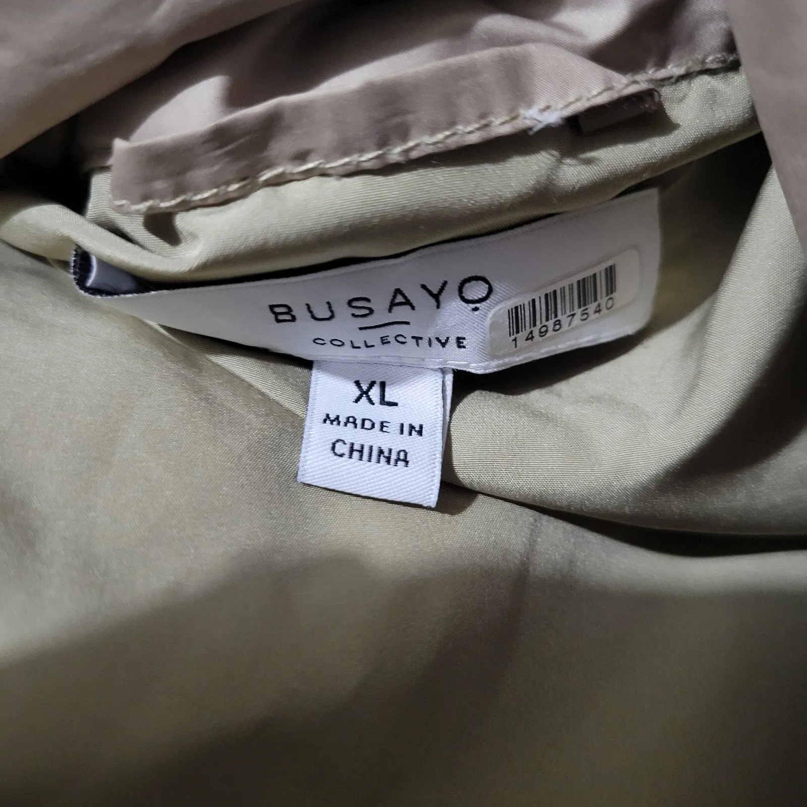 Busayo Collective Puffer Coat Tan Ombre Long Midi Oversized Duvet Padded Puffy Winter XL