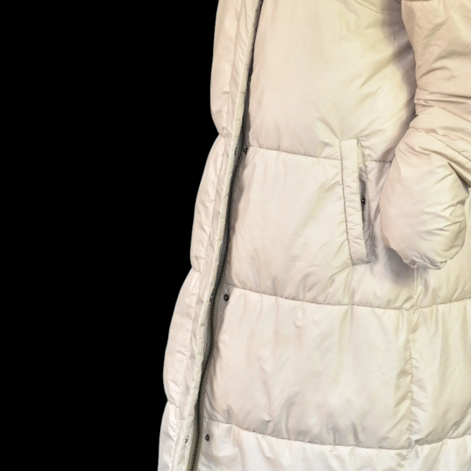 Busayo Collective Puffer Coat Tan Ombre Long Midi Oversized Duvet Padded Puffy Winter XL