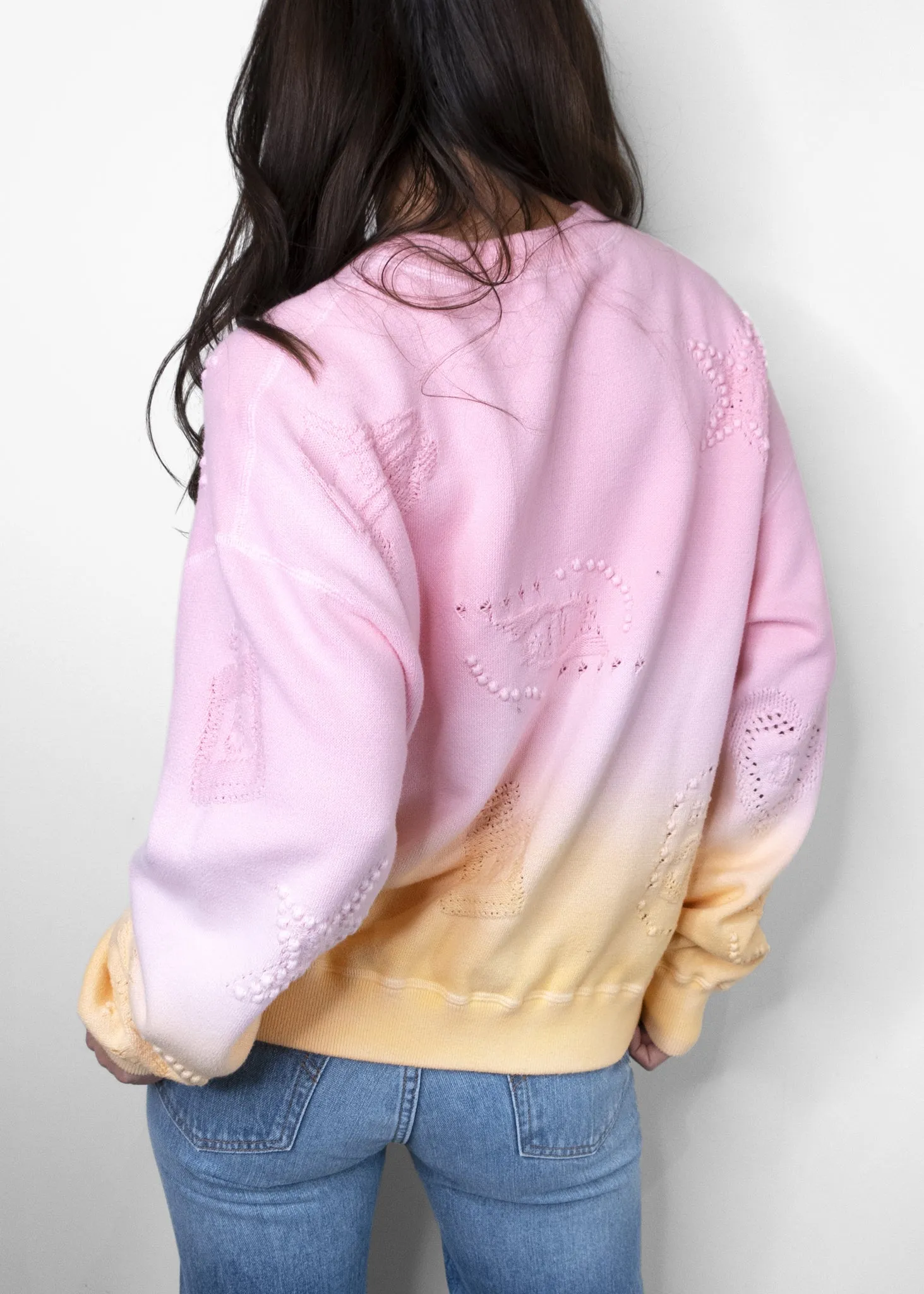 Chanel Ombre Crew Neck With Embroidered Logos