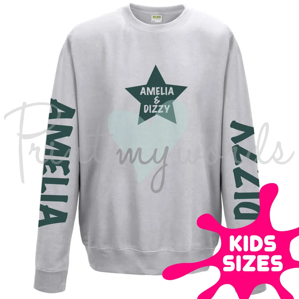 Children's Personalised XC Cross Country Equestrian Sweatshirt - Star Design