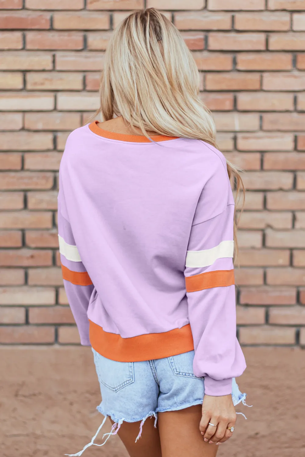 Contrast Drop Shoulder Sweatshirt