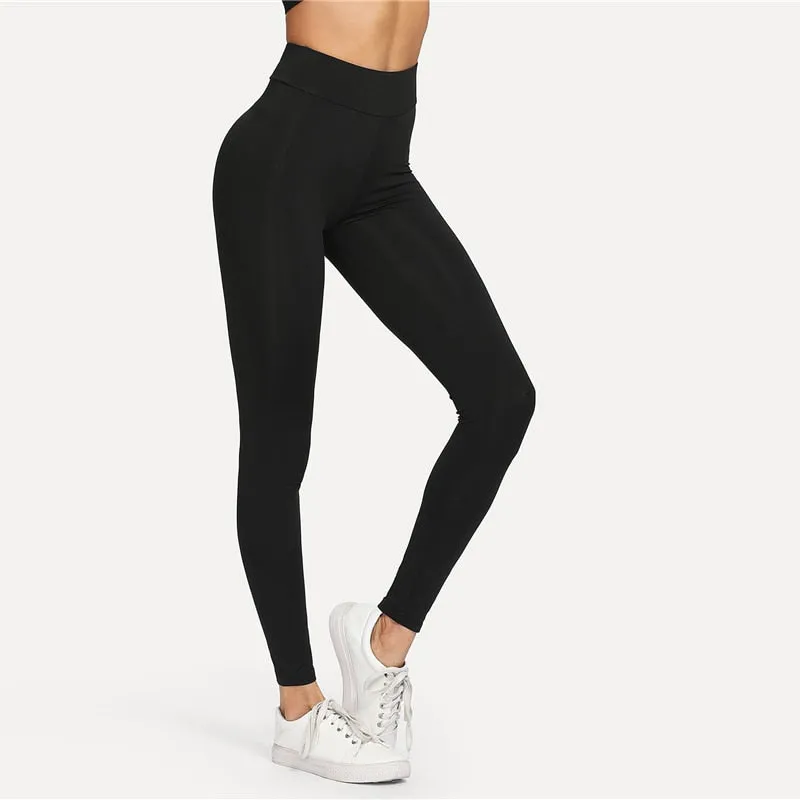 Cool Fashion Letter Print Leggings Black Fashion Women Leggings Fitness Activewear Length Sexy yoga pants Leggings