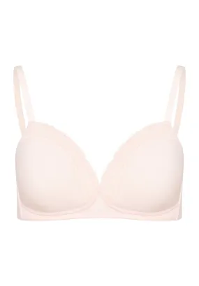 Cotton Lace Spacer Soft Cup Bra | Powder 72432-1381