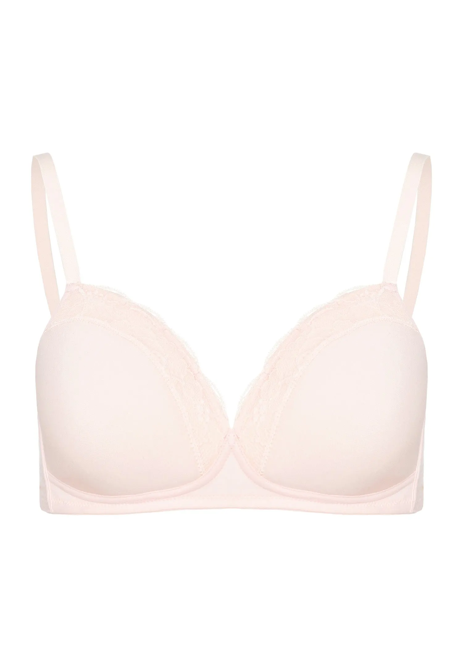 Cotton Lace Spacer Soft Cup Bra | Powder 72432-1381