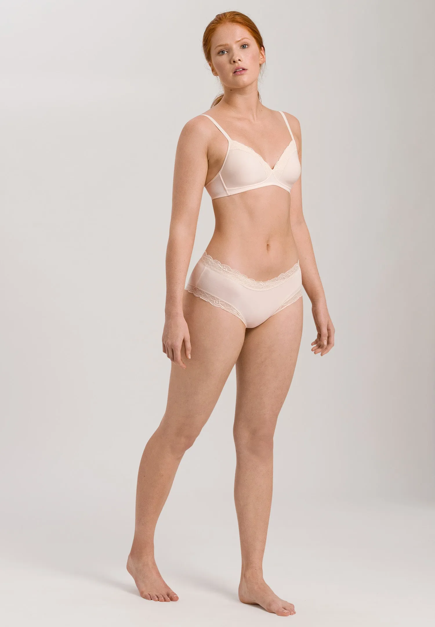 Cotton Lace Spacer Soft Cup Bra | Powder 72432-1381