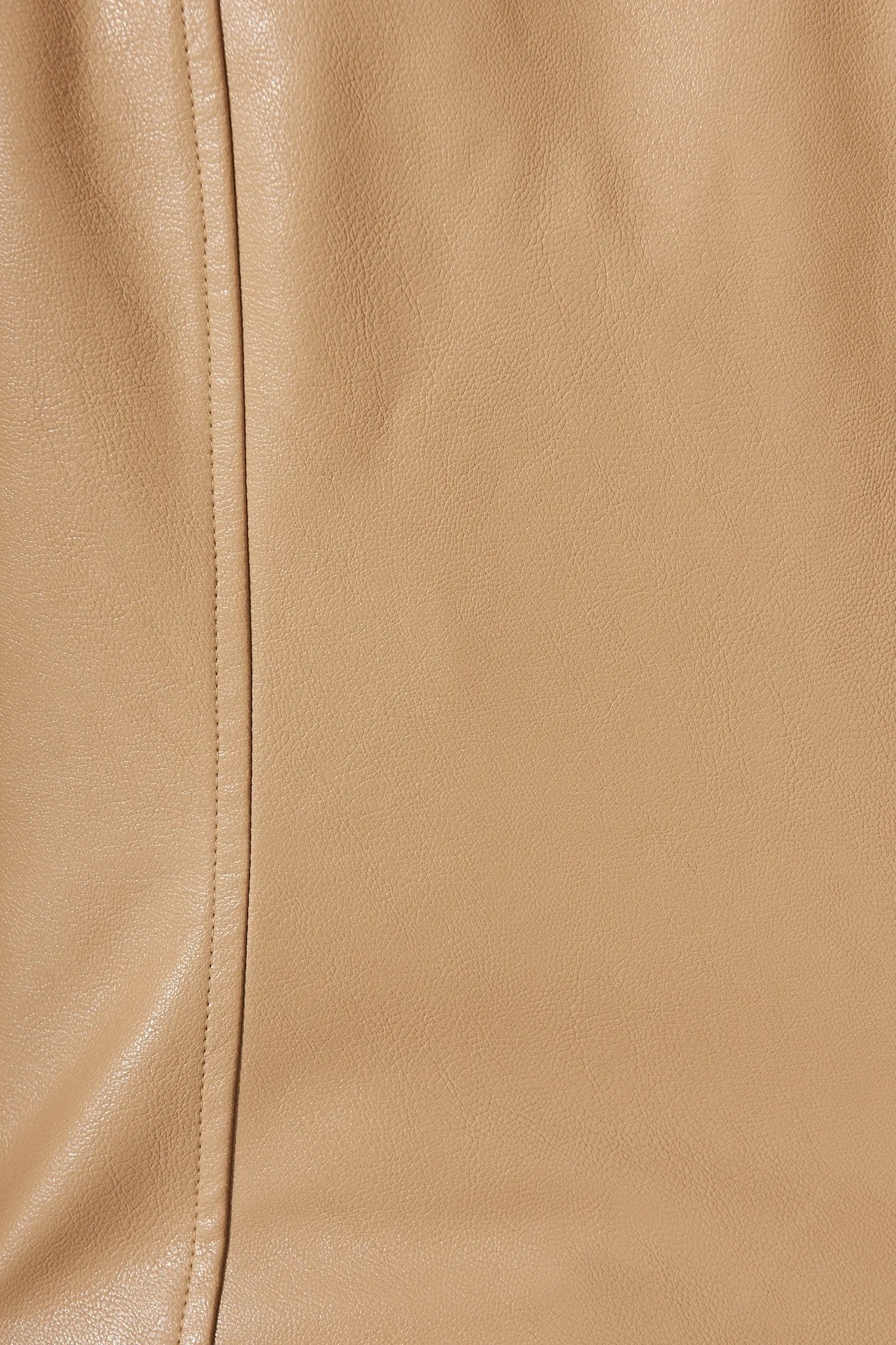 Cuba Leatherette Jacket In Taupe