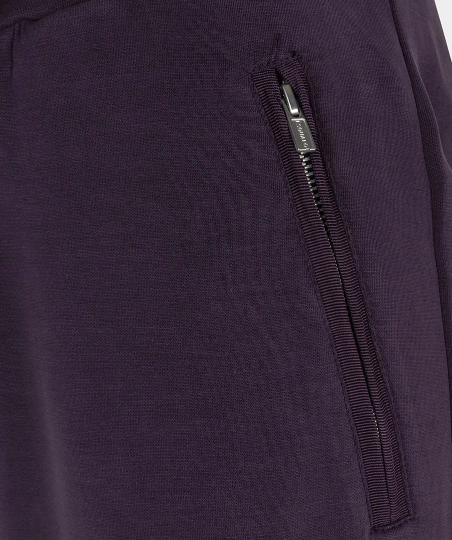 Esqualo Satin Pocket Modal Trousers | Dark Purple