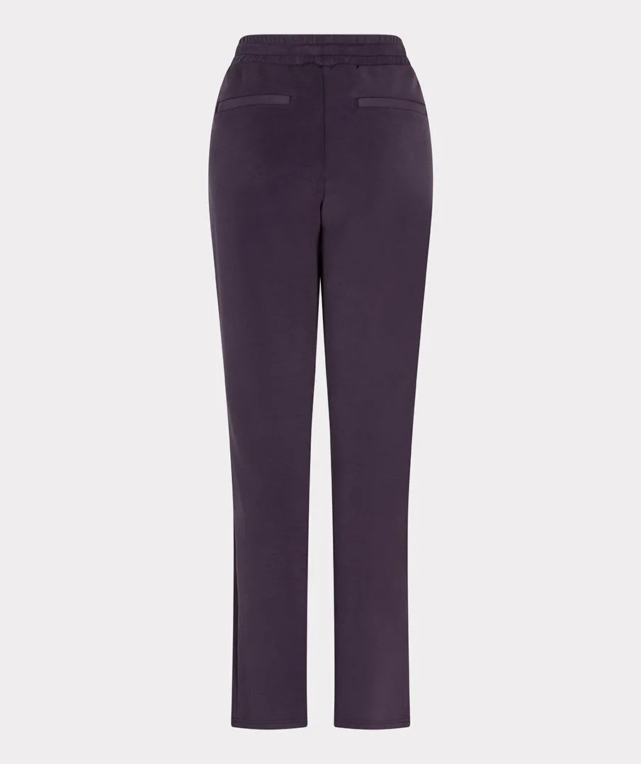 Esqualo Satin Pocket Modal Trousers | Dark Purple