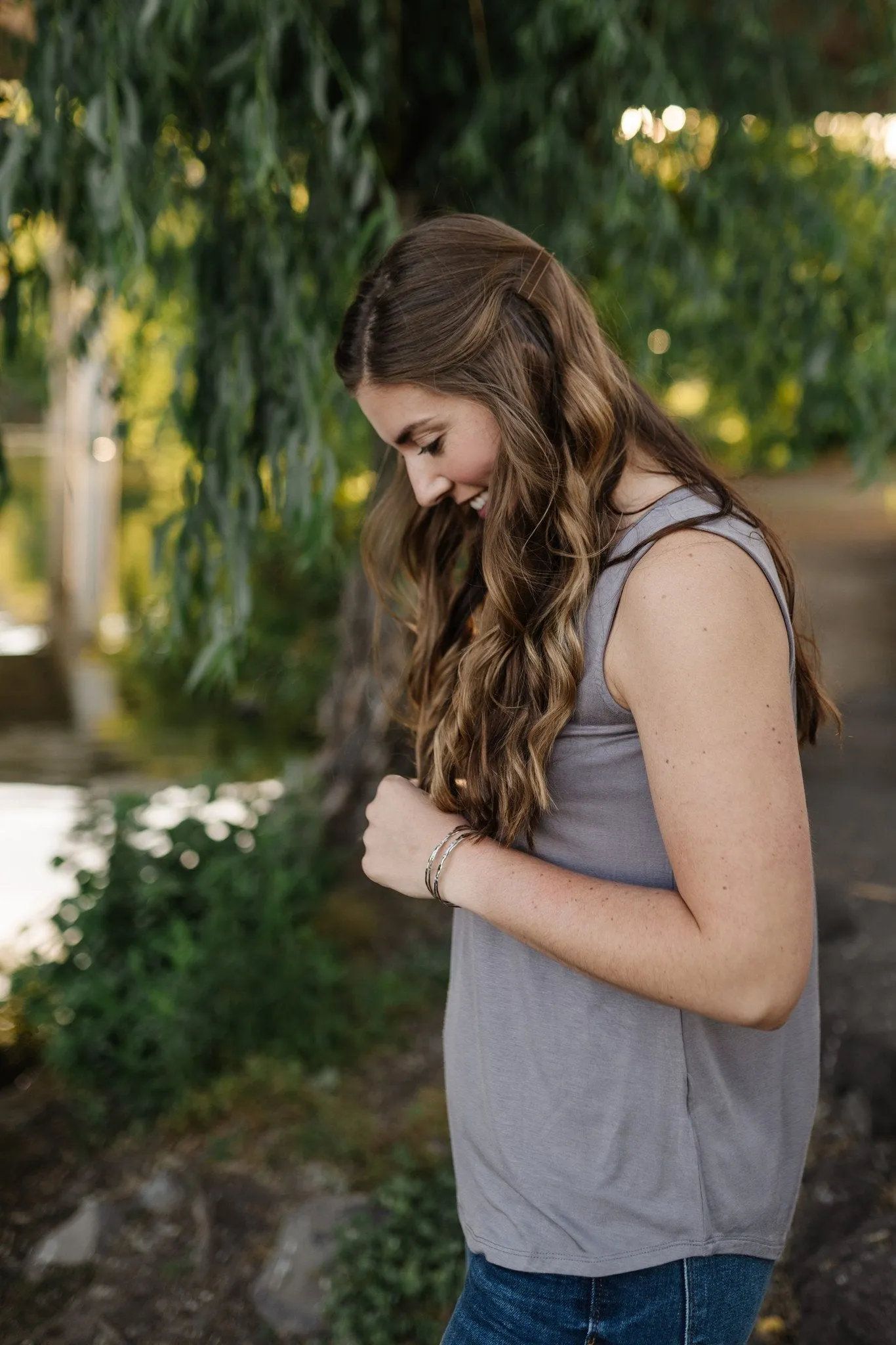 Essential Tank Top In Latte