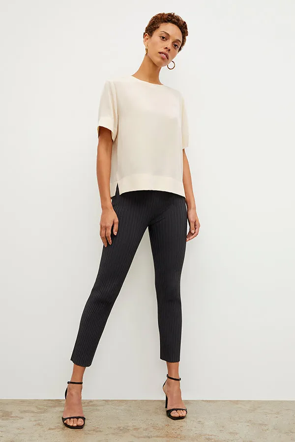 Finley Stretch Pant - Ribbed Jardigan Knit :: Black