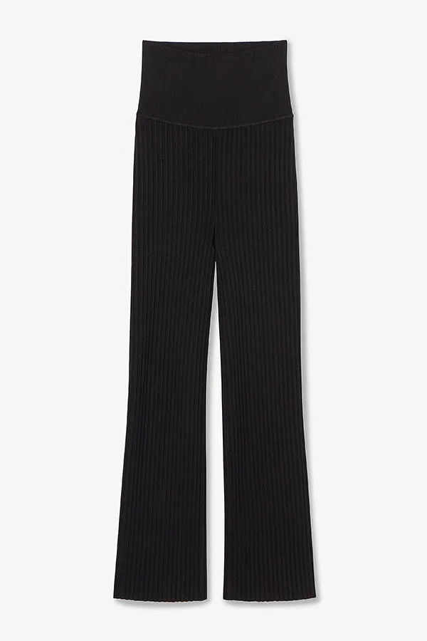 Finley Stretch Pant - Ribbed Jardigan Knit :: Black