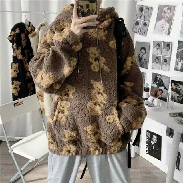 Fleece Teddy Bear Hoodie