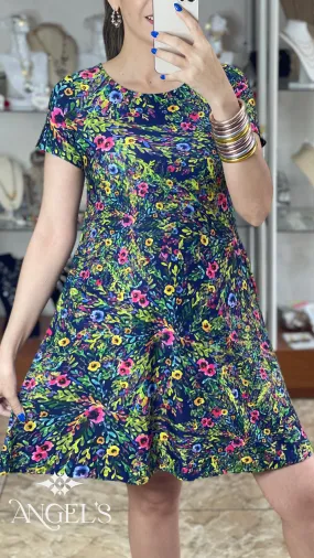 Floral Print A-Line Dress