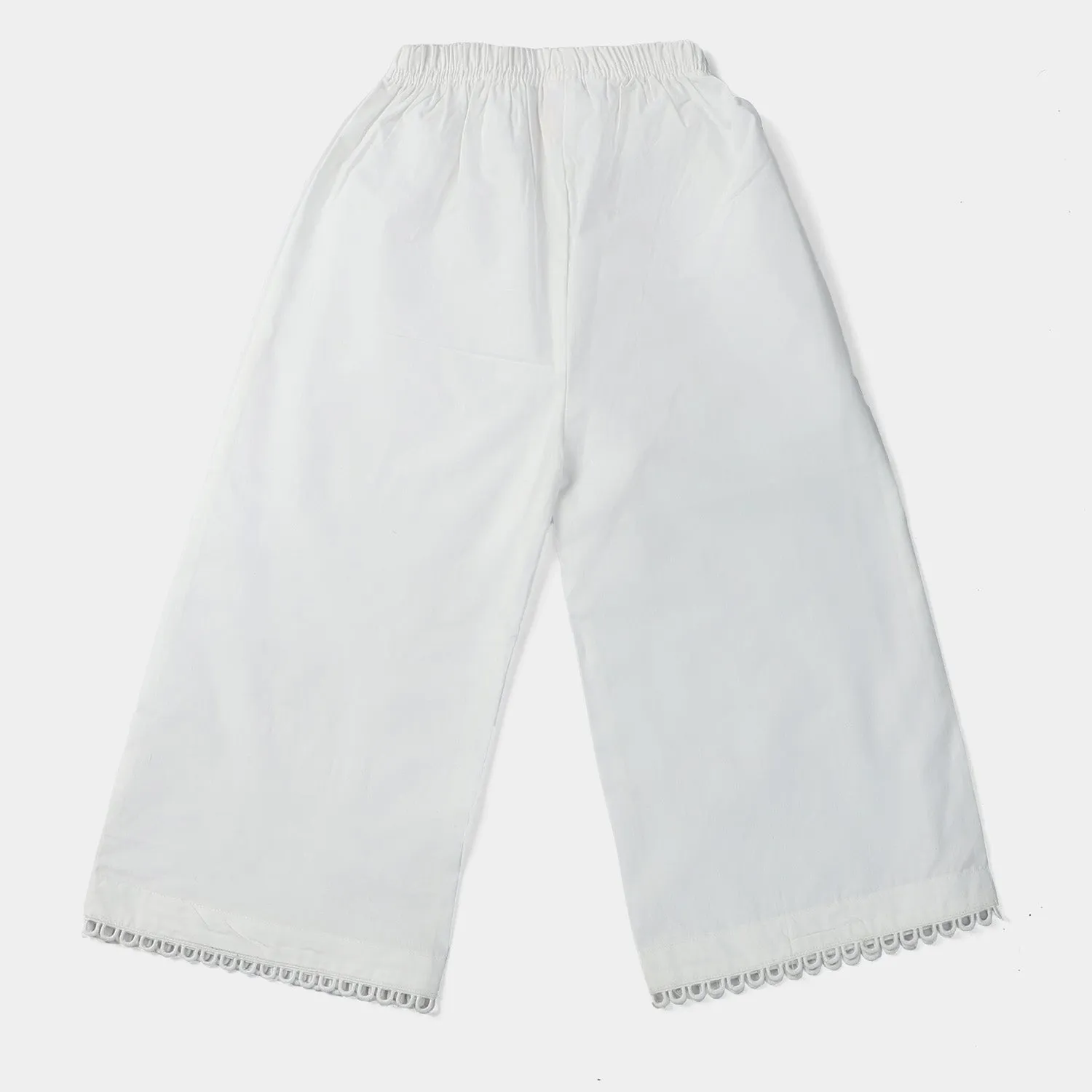 Girls Cotton Eastern Trouser | White