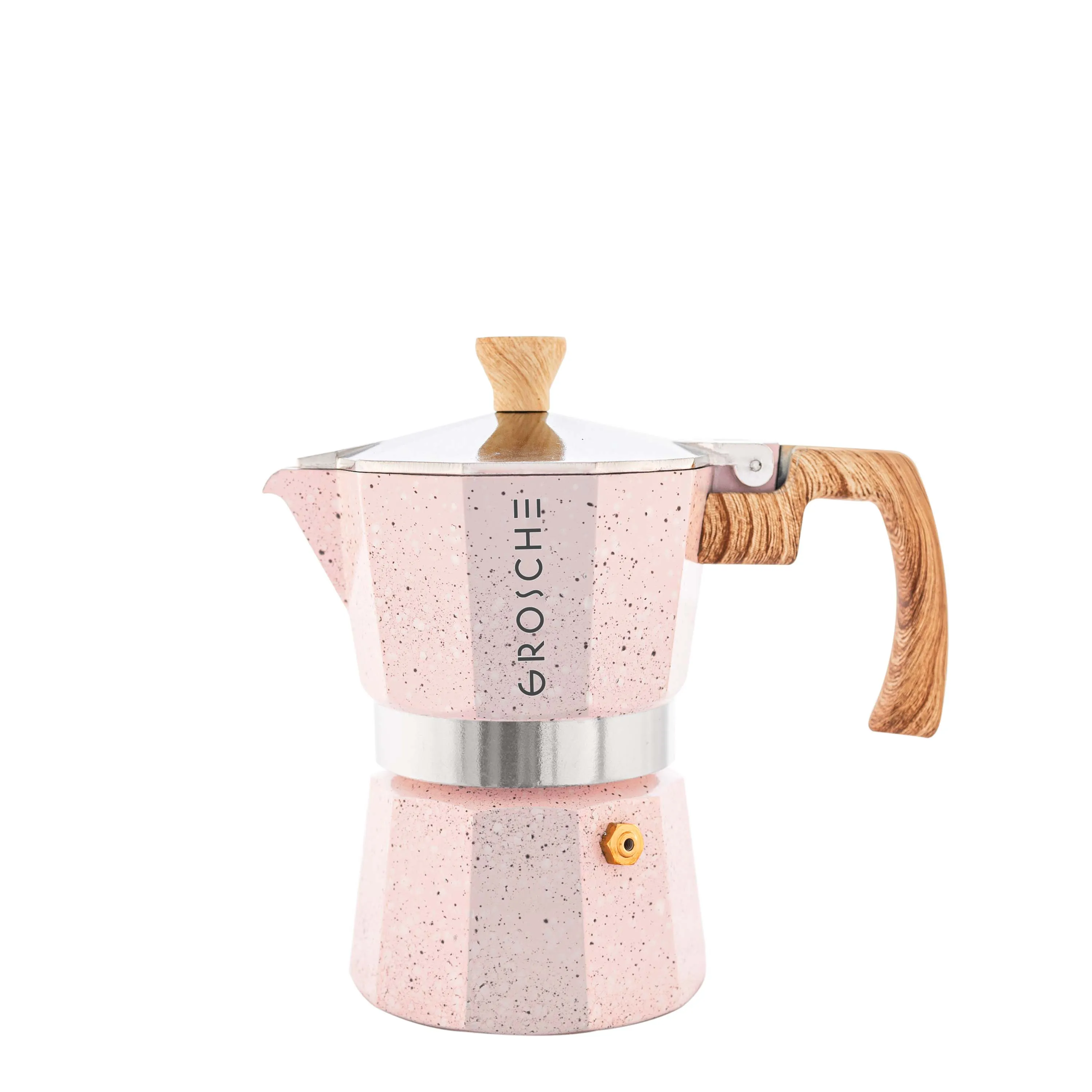 GROSCHE MILANO STONE Stovetop Espresso Maker, Blush Pink, Available in 4 sizes - Pack of 4