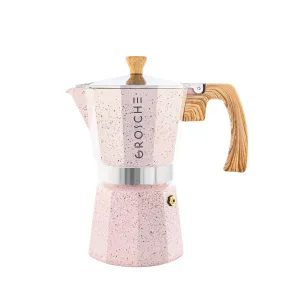 GROSCHE MILANO STONE Stovetop Espresso Maker, Blush Pink, Available in 4 sizes - Pack of 4