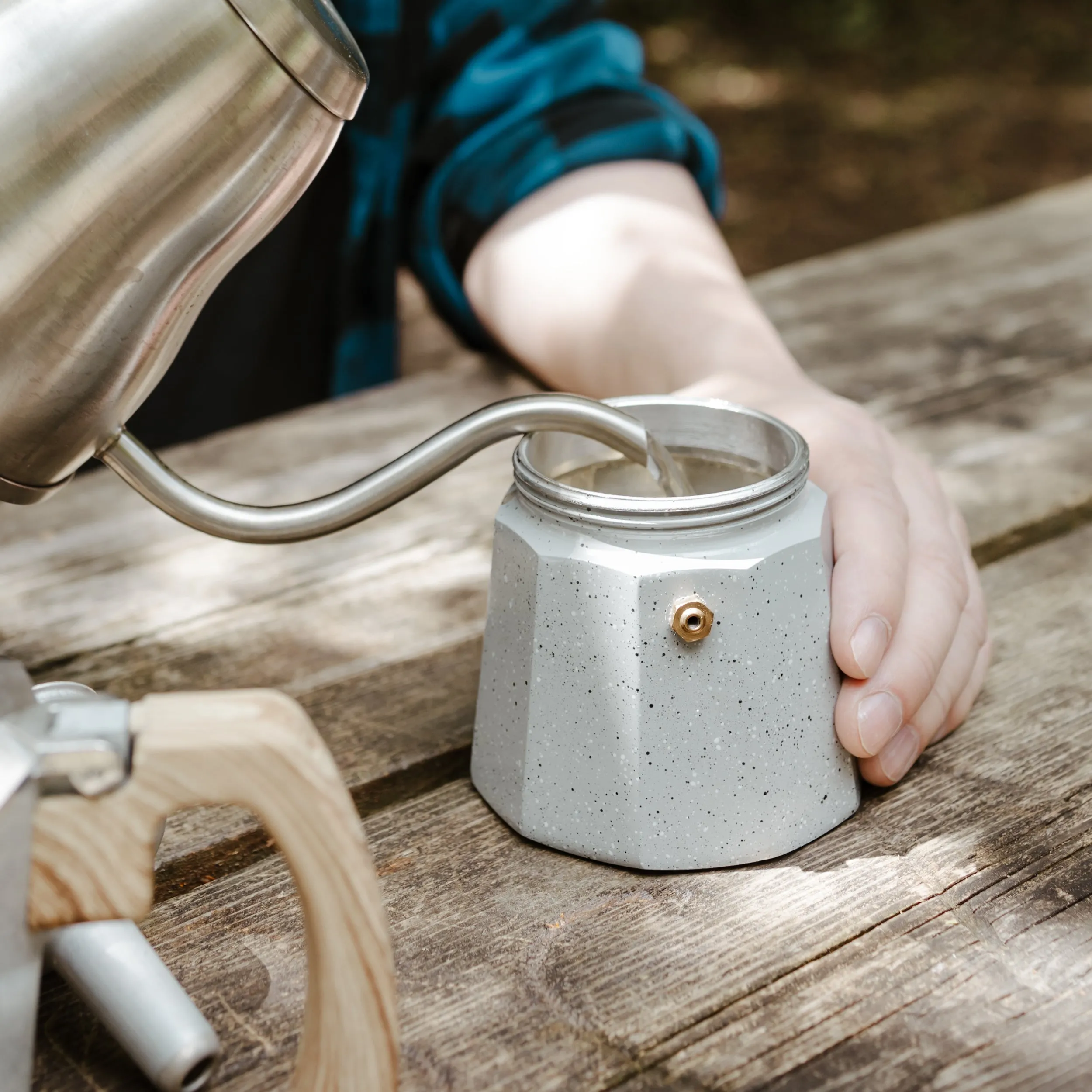 GROSCHE MILANO STONE Stovetop Espresso Maker, Fossil Grey, Available in 2 sizes - Pack of 4