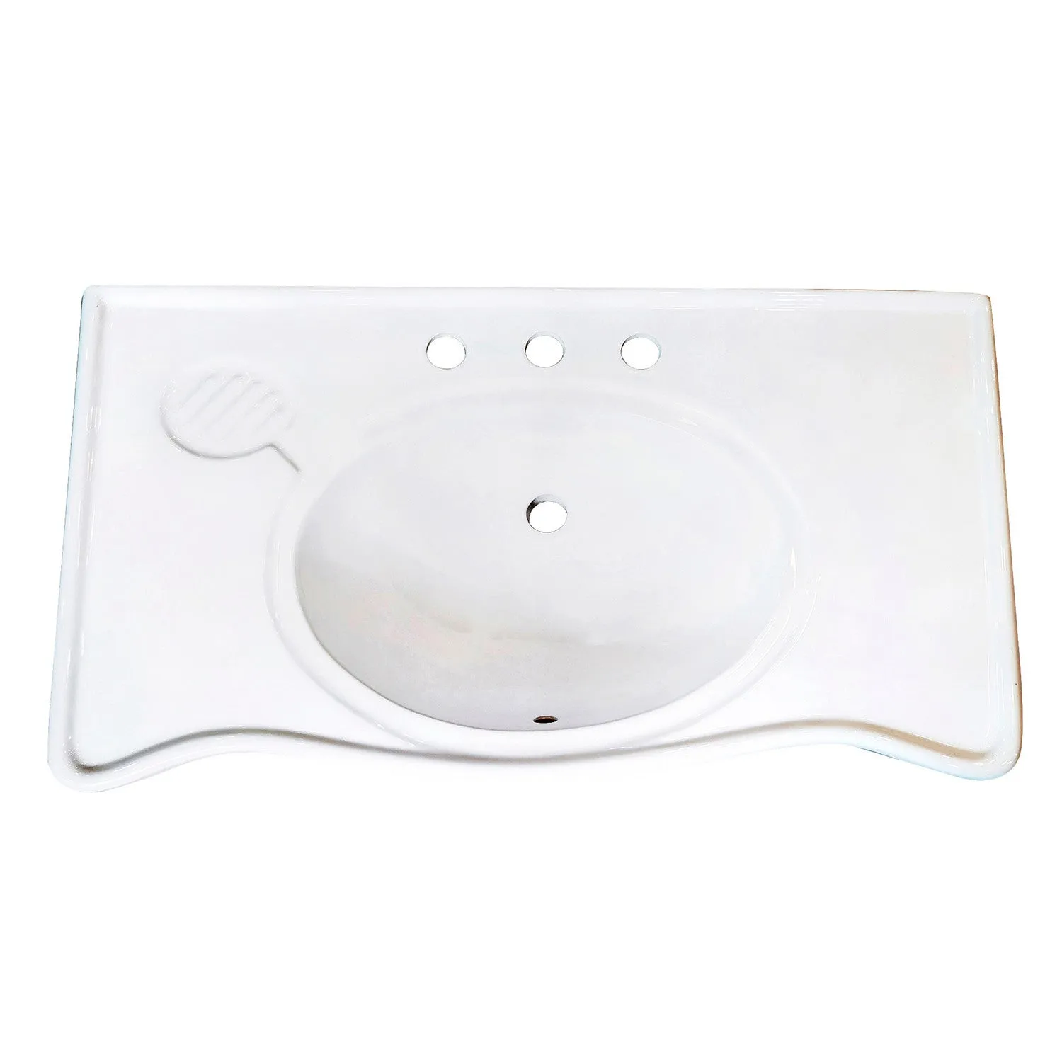 Imperial VPB1368B Ceramic Console Sink Top, White