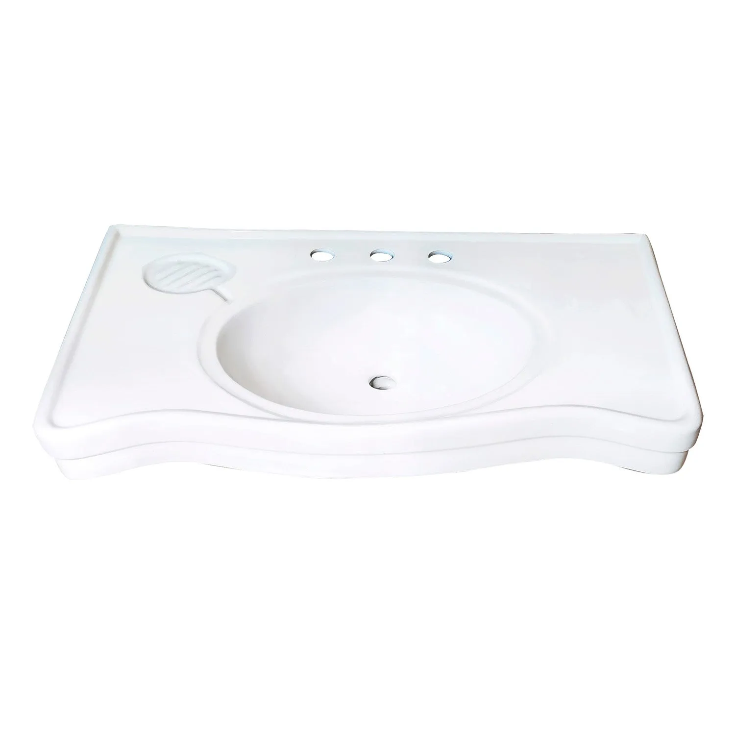 Imperial VPB1368B Ceramic Console Sink Top, White