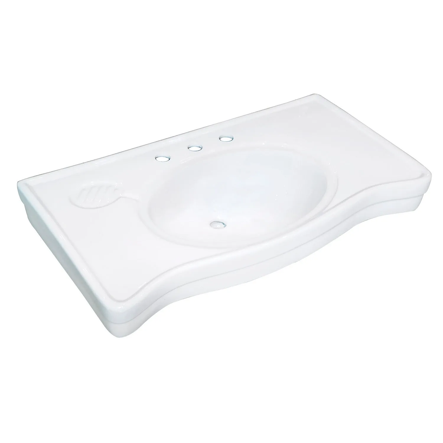 Imperial VPB1368B Ceramic Console Sink Top, White