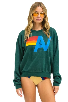 LOGO RELAXED CREW SWEATSHIRT - FOREST