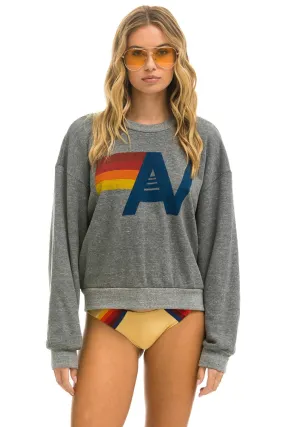 LOGO RELAXED CREW SWEATSHIRT - HEATHER