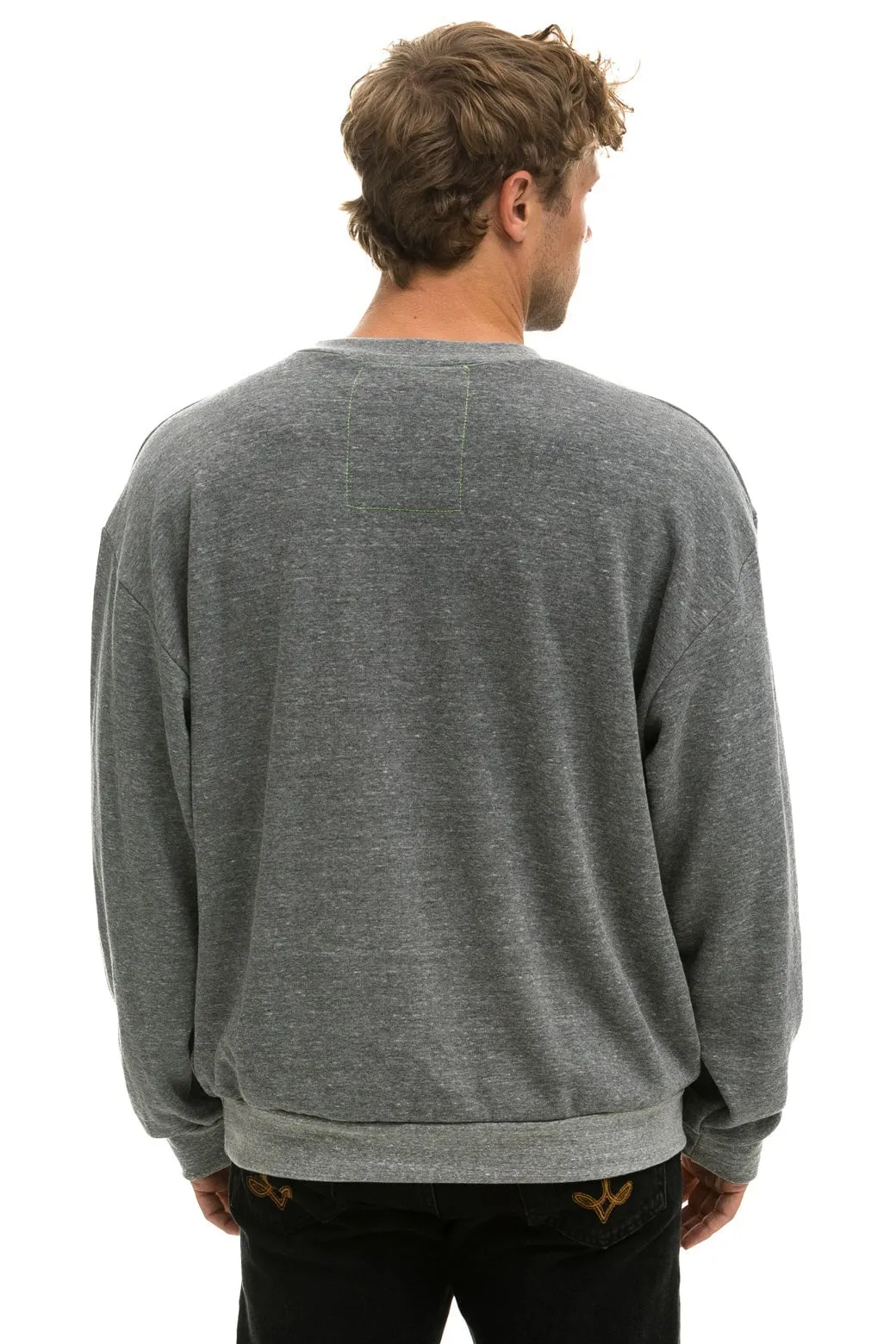 LOGO RELAXED CREW SWEATSHIRT - HEATHER