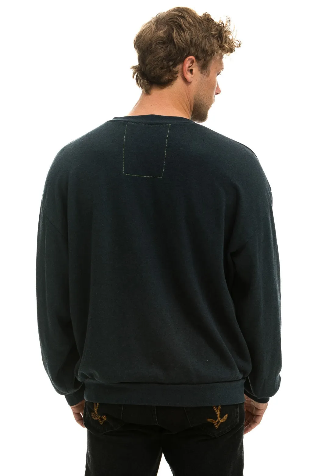 MOUNTAIN STITCH RELAXED CREW SWEATSHIRT - CHARCOAL // BLUE // PURPLE