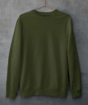 Olive green -  Basic Sweatshirts