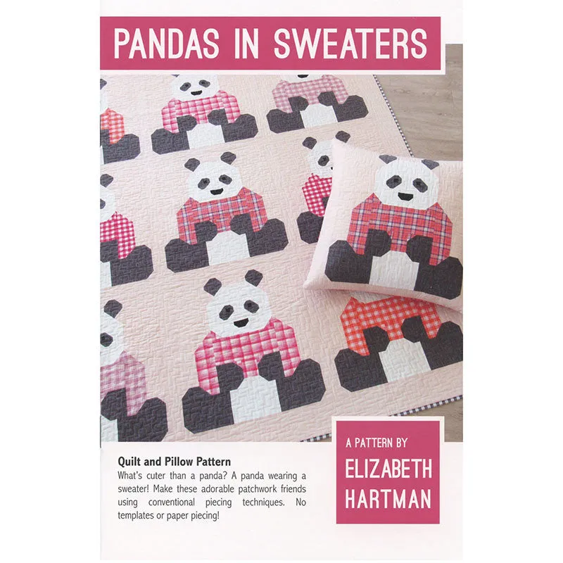 Pandas in Sweaters Quilt Kit