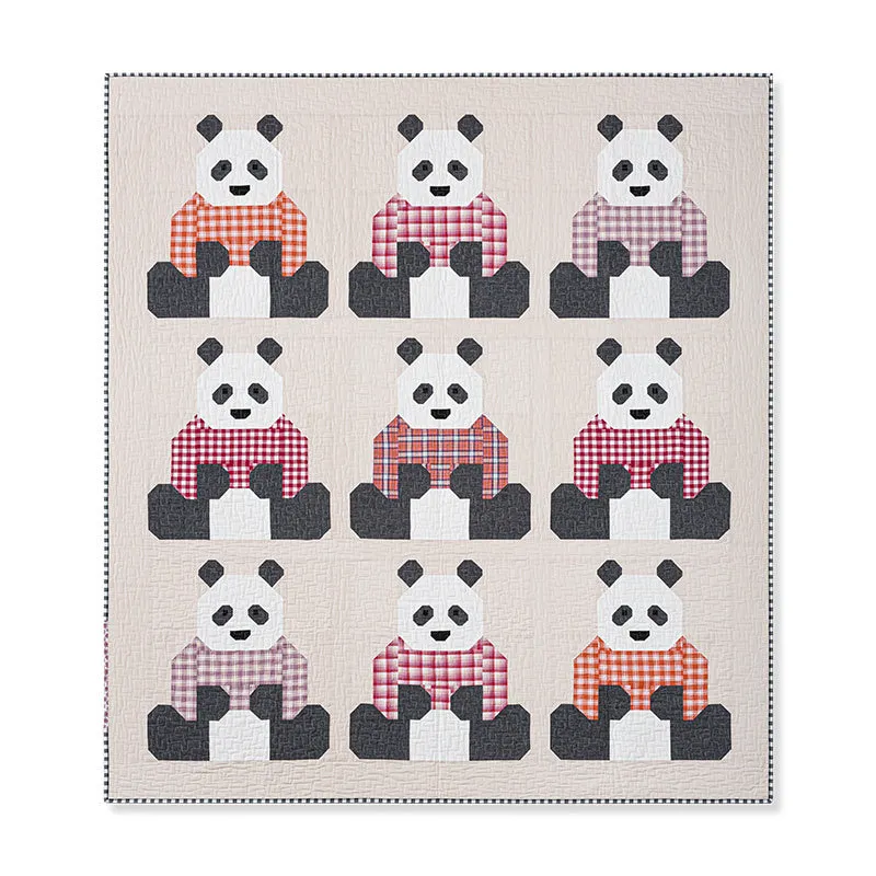 Pandas in Sweaters Quilt Kit