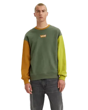 Relaxed Graphic Colourblock Sweatshirt in Thyme