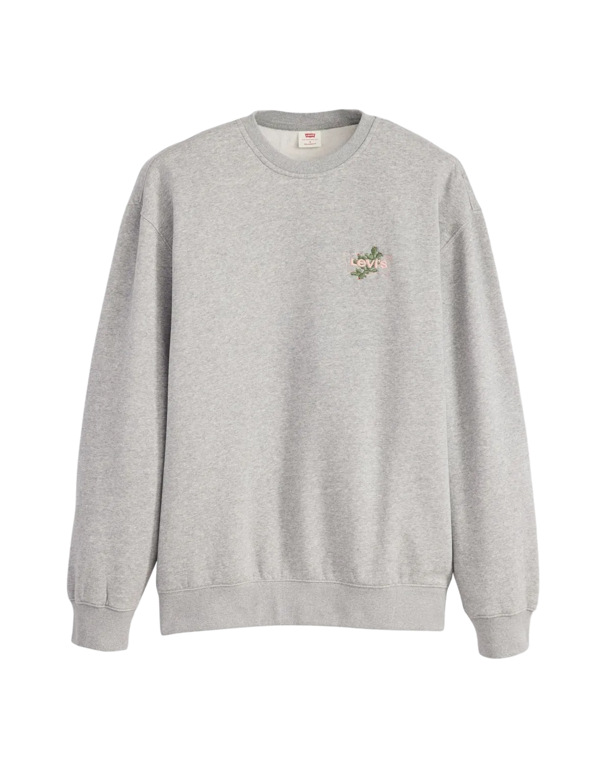 Relaxed Graphic Crew Sweatshirt in Heather Grey