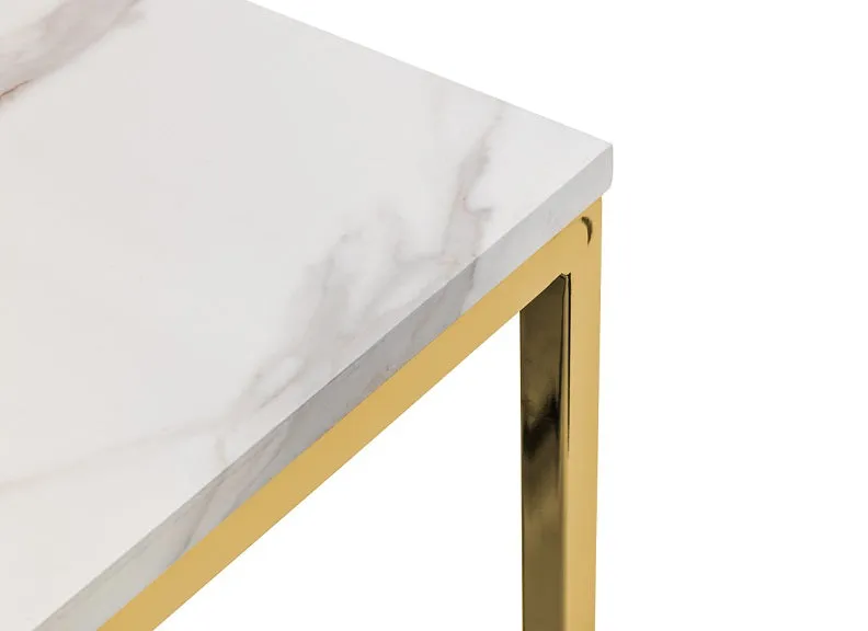 Scala White & Gold Console Table