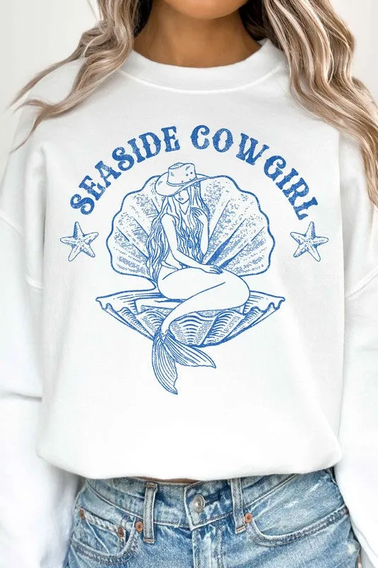 SEASIDE COWGIRL WESTERN OVERSIZED SWEATSHIRT