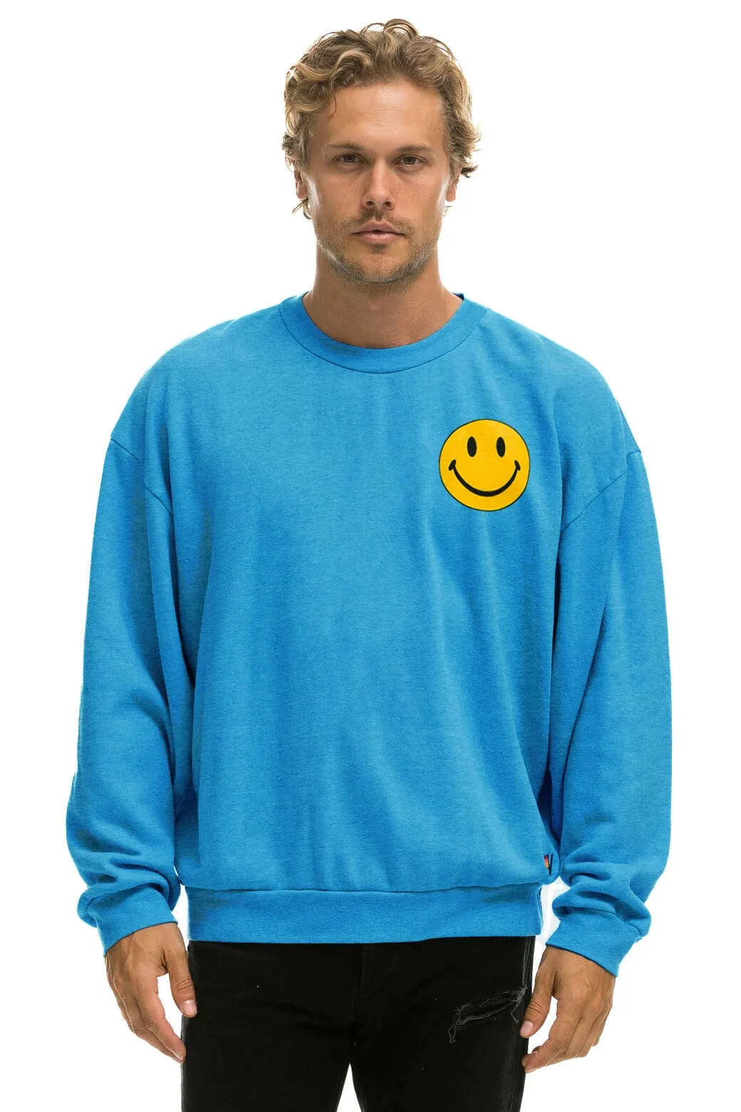 SMILEY 2 RELAXED SWEATSHIRT - OCEAN