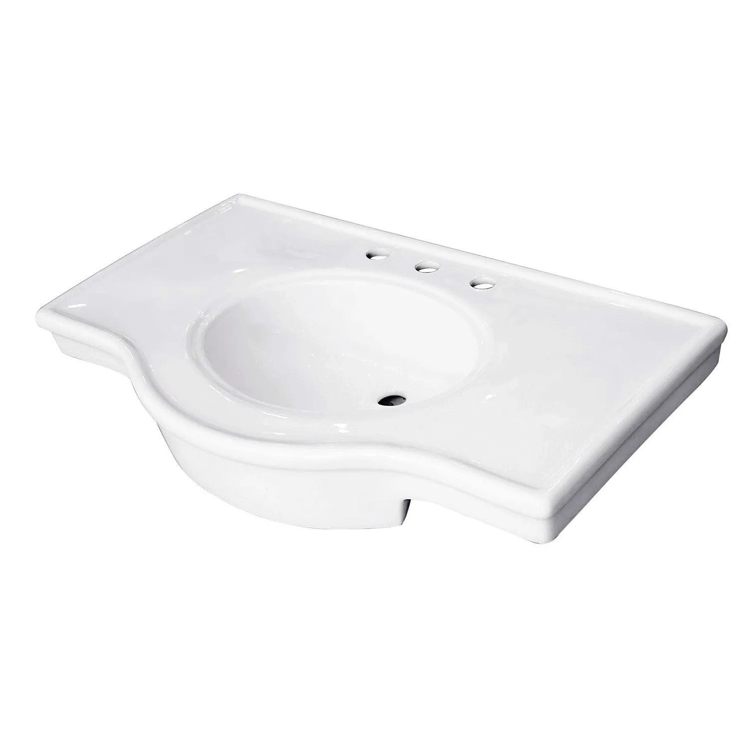 Templeton VPB1378B Console Sink Top, White