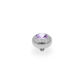 Tondo Deluxe Silver and Violet Ring Gem Top, 10mm