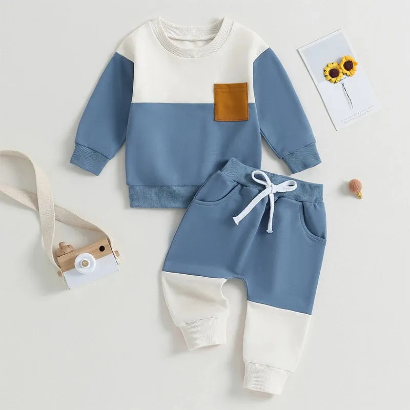 Trendy Toddler Sweatshirt And Pants Set