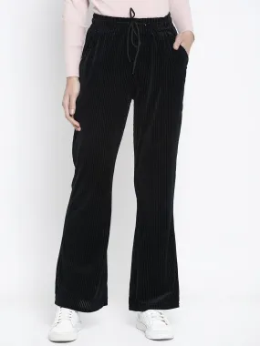 Women Black Regular Fit Lower with Pockets